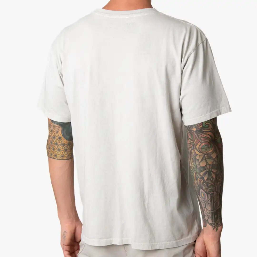 Short Sleeve Graphic Crew Neck - Vintage White